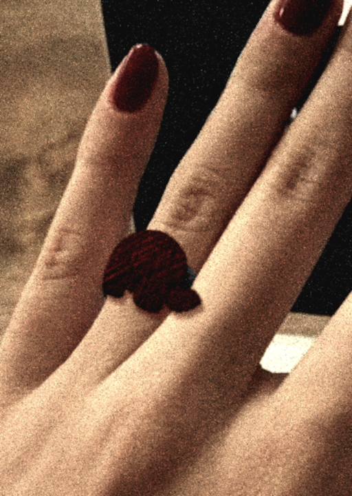 jorie's hand with elephant ring